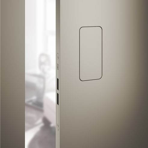 Maniglia invisibile Ghost Bonaiti passage con contropiastra per porta in legno 310-GF42