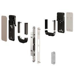 Maniglia invisibile Ghost Bonaiti passage con contropiastra per profilo in alluminio 310-GAL3