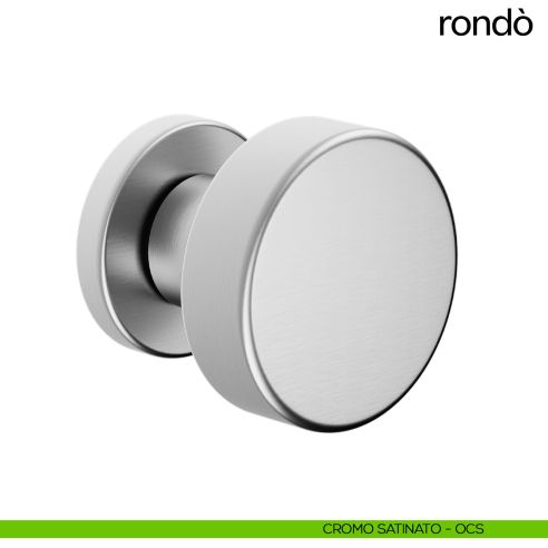 Pomello per porta Rondò fisso dnd handles diametro 50 mm cromo satinato