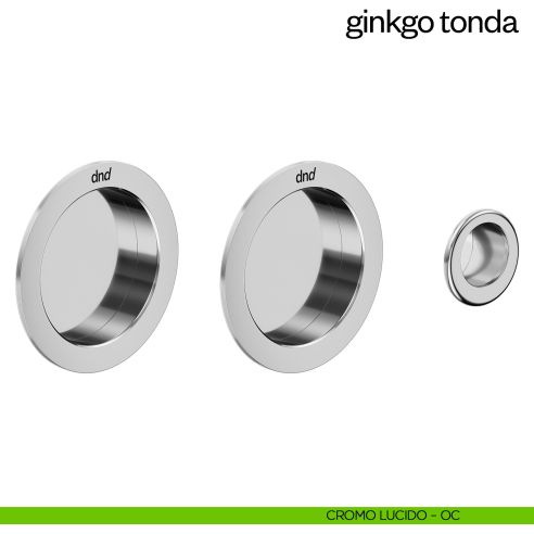 Maniglia incasso Ginkgo Tonda cieca dnd cromo lucido