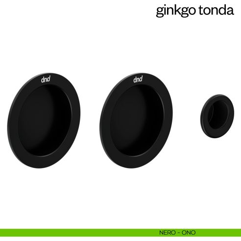 Maniglia incasso Ginkgo Tonda cieca dnd nero