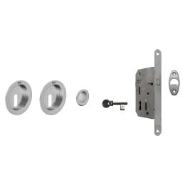 Maniglia incasso Ginkgo Tonda con foro chiave e serratura dnd 2