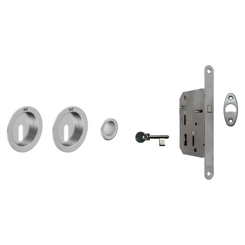 Maniglia incasso Ginkgo Tonda con foro chiave e serratura dnd