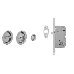 Maniglia incasso Ginkgo Tonda con nottolino e serratura dnd 2