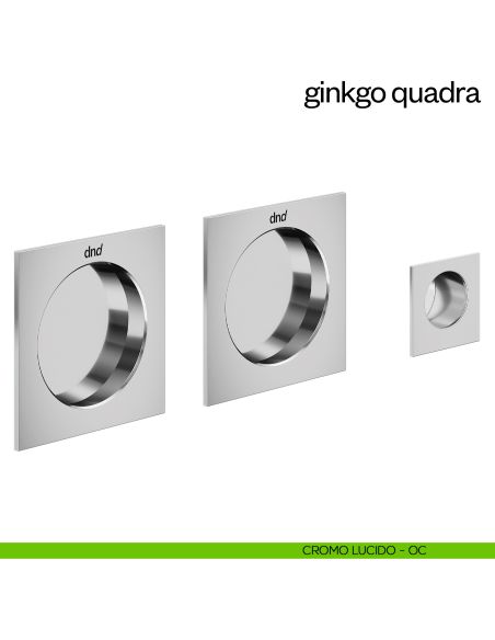 Maniglia incasso Ginkgo Quadra cieca dnd cromo lucido