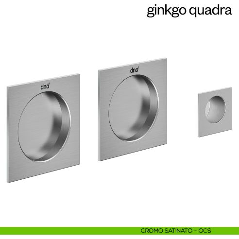 Maniglia incasso Ginkgo Quadra cieca dnd cromo satinato