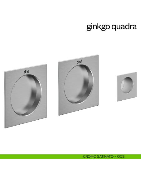 Maniglia incasso Ginkgo Quadra cieca dnd cromo satinato