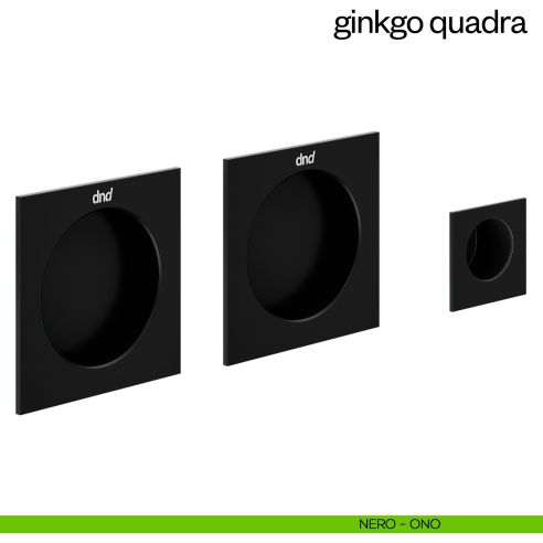 Maniglia incasso Ginkgo Quadra cieca dnd nero
