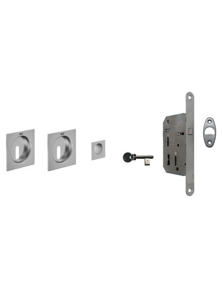 Maniglia incasso Ginkgo Quadra con foro chiave e serratura dnd