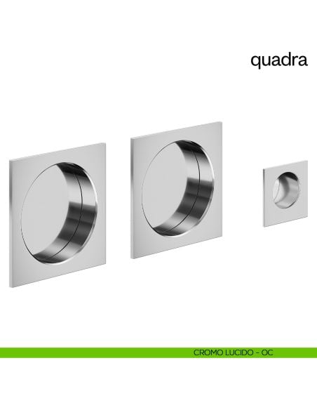 Maniglia incasso Quadra cieca dnd cromo lucido
