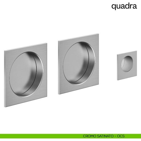 Maniglia incasso Quadra cieca dnd cromo satinato