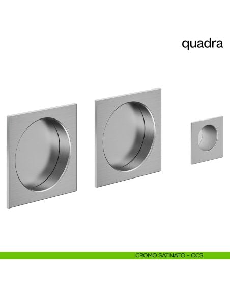 Maniglia incasso Quadra cieca dnd cromo satinato