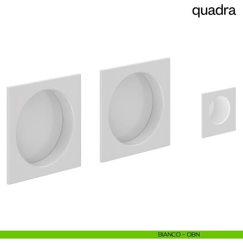 Maniglia incasso Quadra cieca dnd bianco
