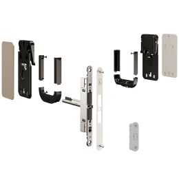 Maniglia invisibile Ghost Bonaiti privacy bagno con contropiastra per profilo in alluminio 311-GAL3