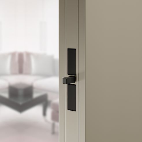 Maniglia invisibile Ghost Bonaiti privacy bagno con contropiastra per profilo in alluminio 311-GAL3