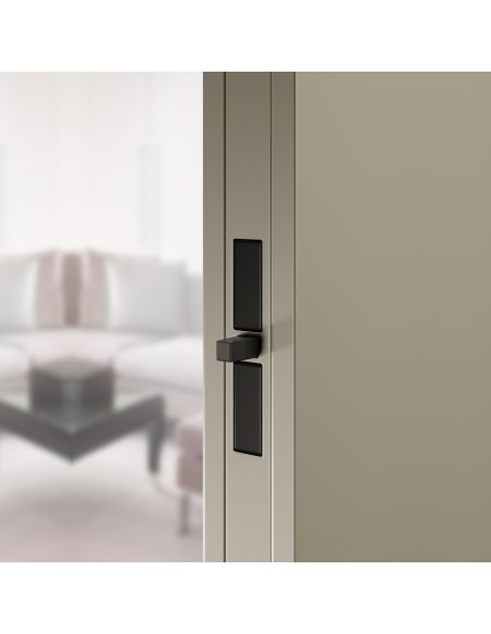 Maniglia invisibile Ghost Bonaiti privacy bagno con contropiastra per profilo in alluminio 311-GAL3