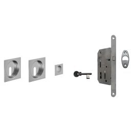 Maniglia incasso Quadra con foro chiave e serratura dnd 2