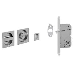 Maniglia incasso Quadra con nottolino e serratura dnd 2