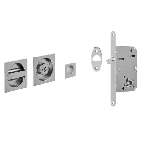 Maniglia incasso Quadra con nottolino e serratura dnd