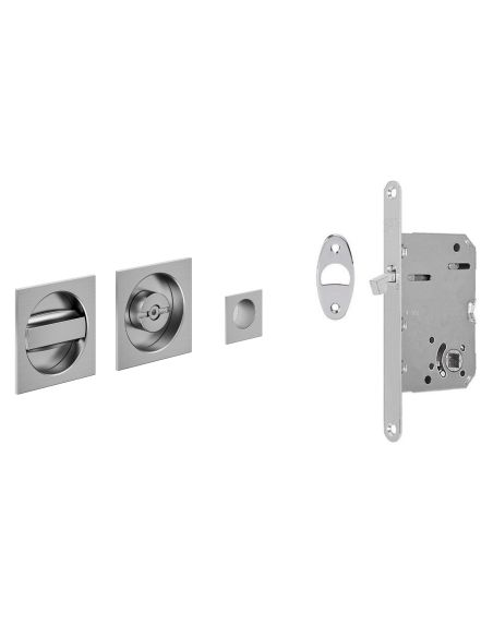 Maniglia incasso Quadra con nottolino e serratura dnd