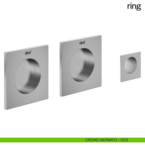 Maniglia incasso quadrata Ring cieca dnd cromo satinato