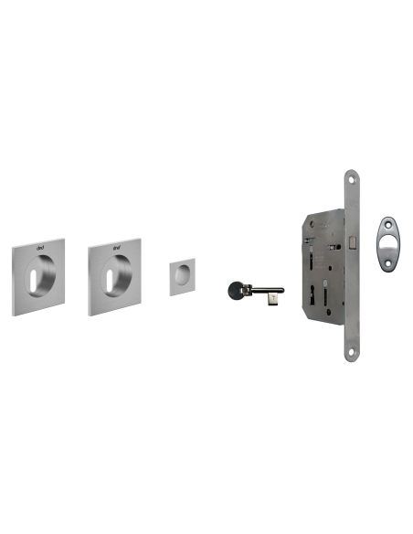 Maniglia incasso quadrata Ring con foro chiave e serratura dnd