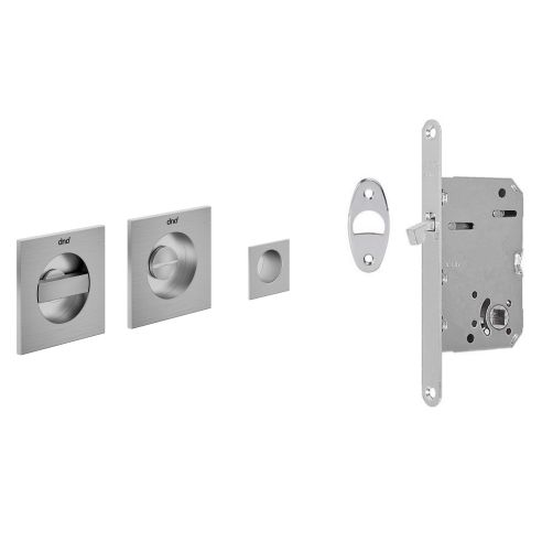 Maniglia incasso quadrata Ring con nottolino e serratura dnd