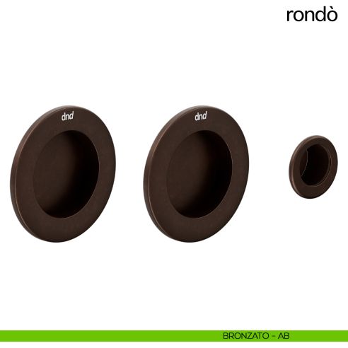 Maniglia per porta scorrevole Rondò dnd Handles bronzato