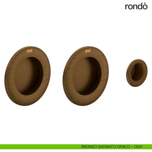 Maniglia per porta scorrevole Rondò dnd Handles bronzo satinato opaco