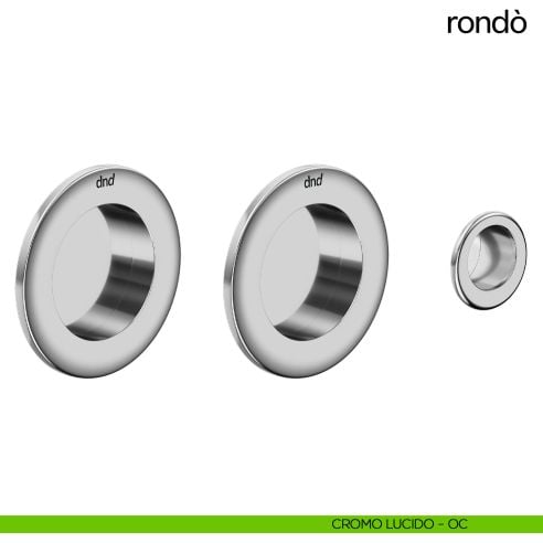 Maniglia per porta scorrevole Rondò dnd Handles cromo lucido