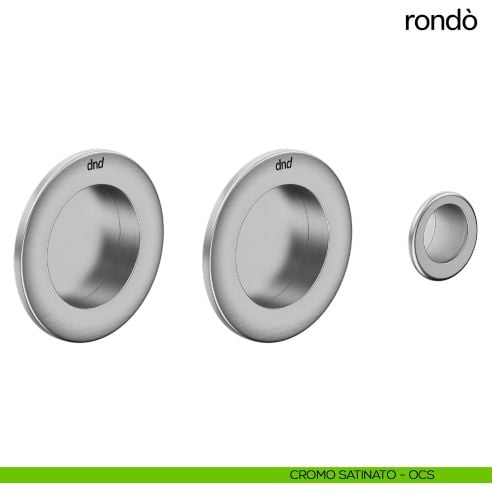 Maniglia per porta scorrevole Rondò dnd Handles cromo satinato