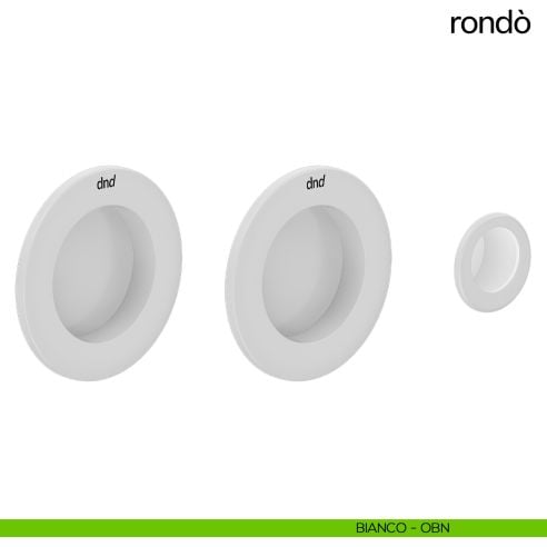 Maniglia per porta scorrevole Rondò dnd Handles bianco