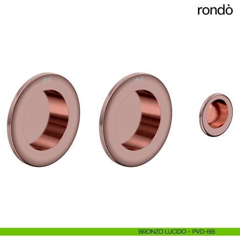 Maniglia per porta scorrevole Rondò dnd Handles bronzo lucido