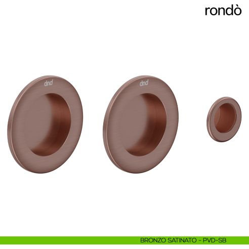 Maniglia per porta scorrevole Rondò dnd Handles bronzo satinato