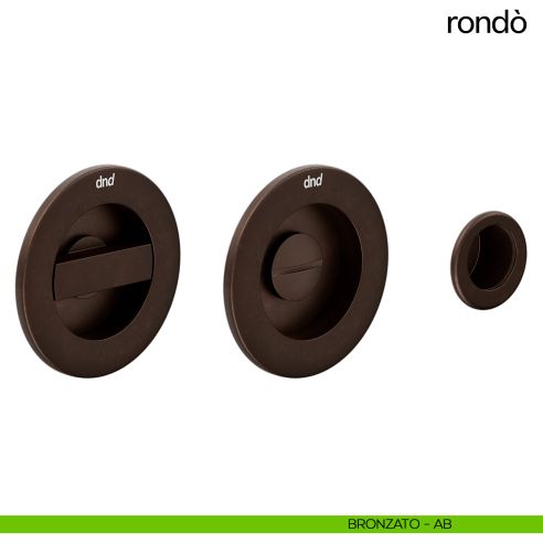 Maniglia per porta scorrevole Rondò dnd Handles bronzato