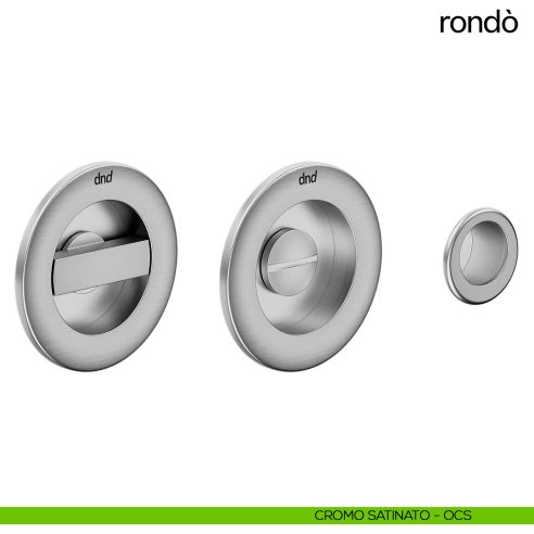Maniglia per porta scorrevole Rondò dnd Handles cromo satinato