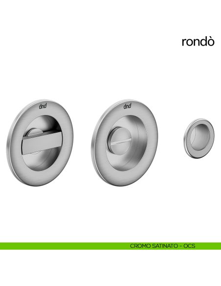 Maniglia per porta scorrevole Rondò dnd Handles cromo satinato