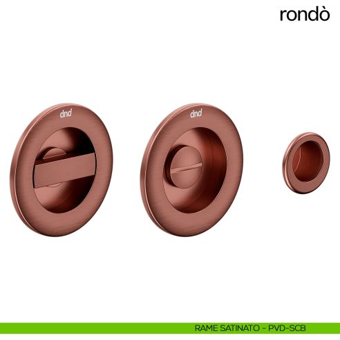 Maniglia per porta scorrevole Rondò dnd Handles rame satinato