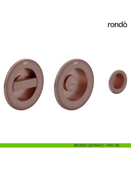 Maniglia per porta scorrevole Rondò dnd Handles bronzo satinato
