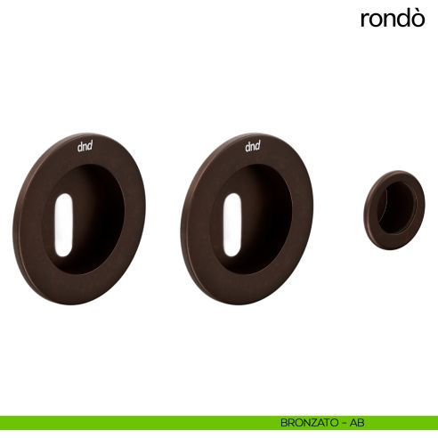 Maniglia per porta scorrevole Rondò dnd Handles bronzato