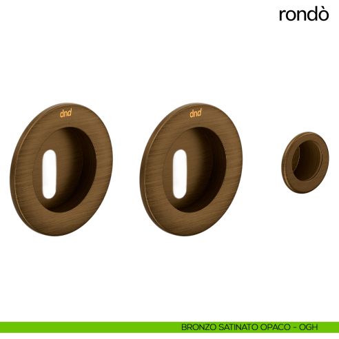 Maniglia per porta scorrevole Rondò dnd Handles bronzo satinato opaco