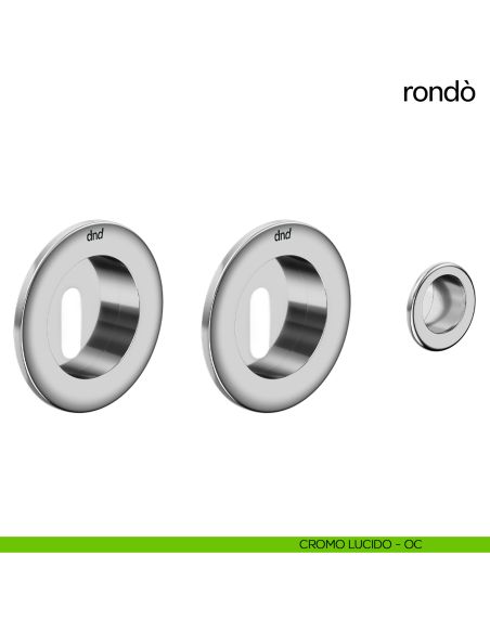 Maniglia per porta scorrevole Rondò dnd Handles cromo lucido