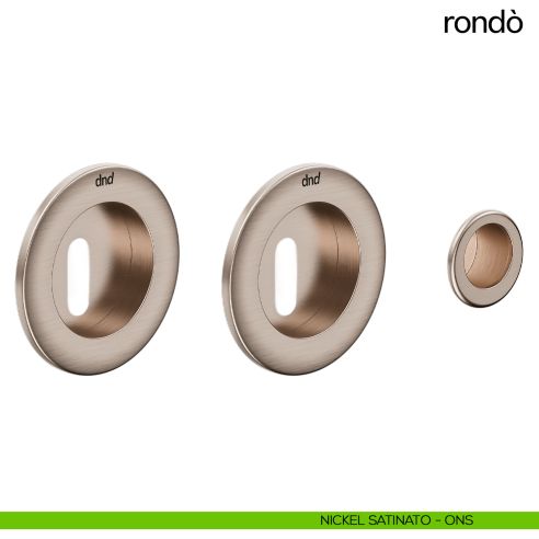 Maniglia per porta scorrevole Rondò dnd Handles nickel satinato