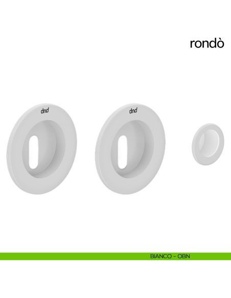 Maniglia per porta scorrevole Rondò dnd Handles bianco