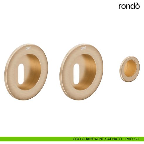 Maniglia per porta scorrevole Rondò dnd Handles oro champagne satinato