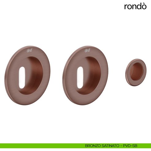 Maniglia per porta scorrevole Rondò dnd Handles bronzo satinato