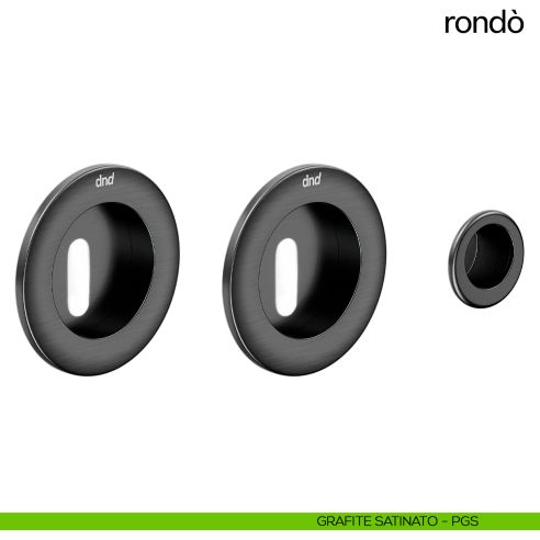 Maniglia per porta scorrevole Rondò dnd Handles grafite satinato