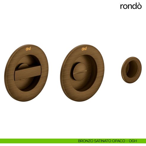 Maniglia per porta scorrevole Rondò dnd Handles bronzo satinato opaco