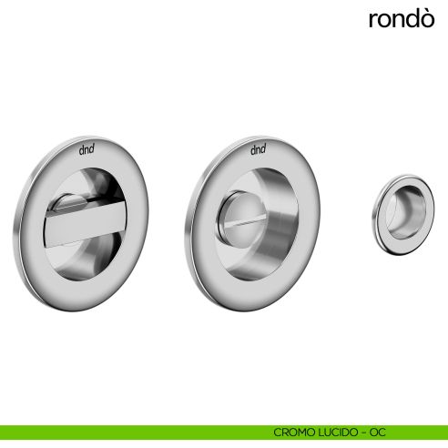 Maniglia per porta scorrevole Rondò dnd Handles cromo lucido