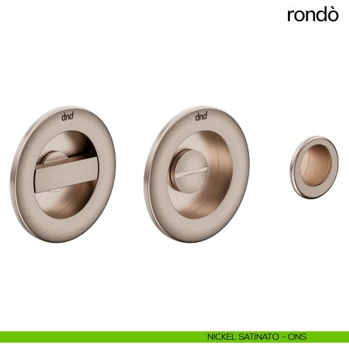 Maniglia per porta scorrevole Rondò dnd Handles nickel satinato